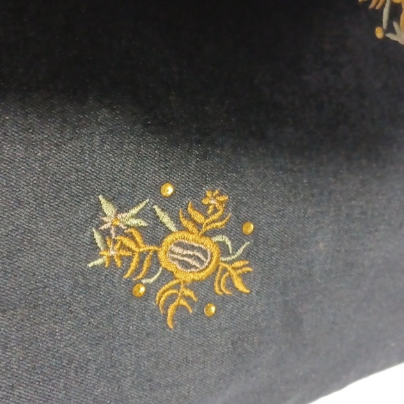 Le More Flare Jeans Embroidered, raw hem Women's 11 (fit like a 10) - Picture 3 of 7